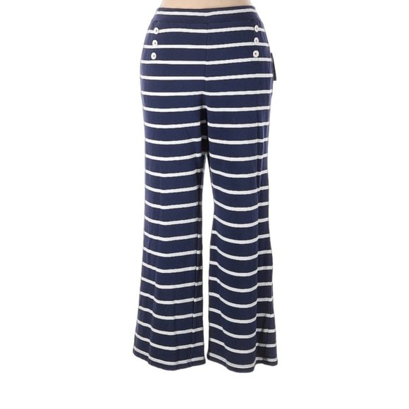 NWT Vineyard Vines For Target Womens Blue Sailor Nautical Striped Pants XL NEW - Picture 8 of 13
